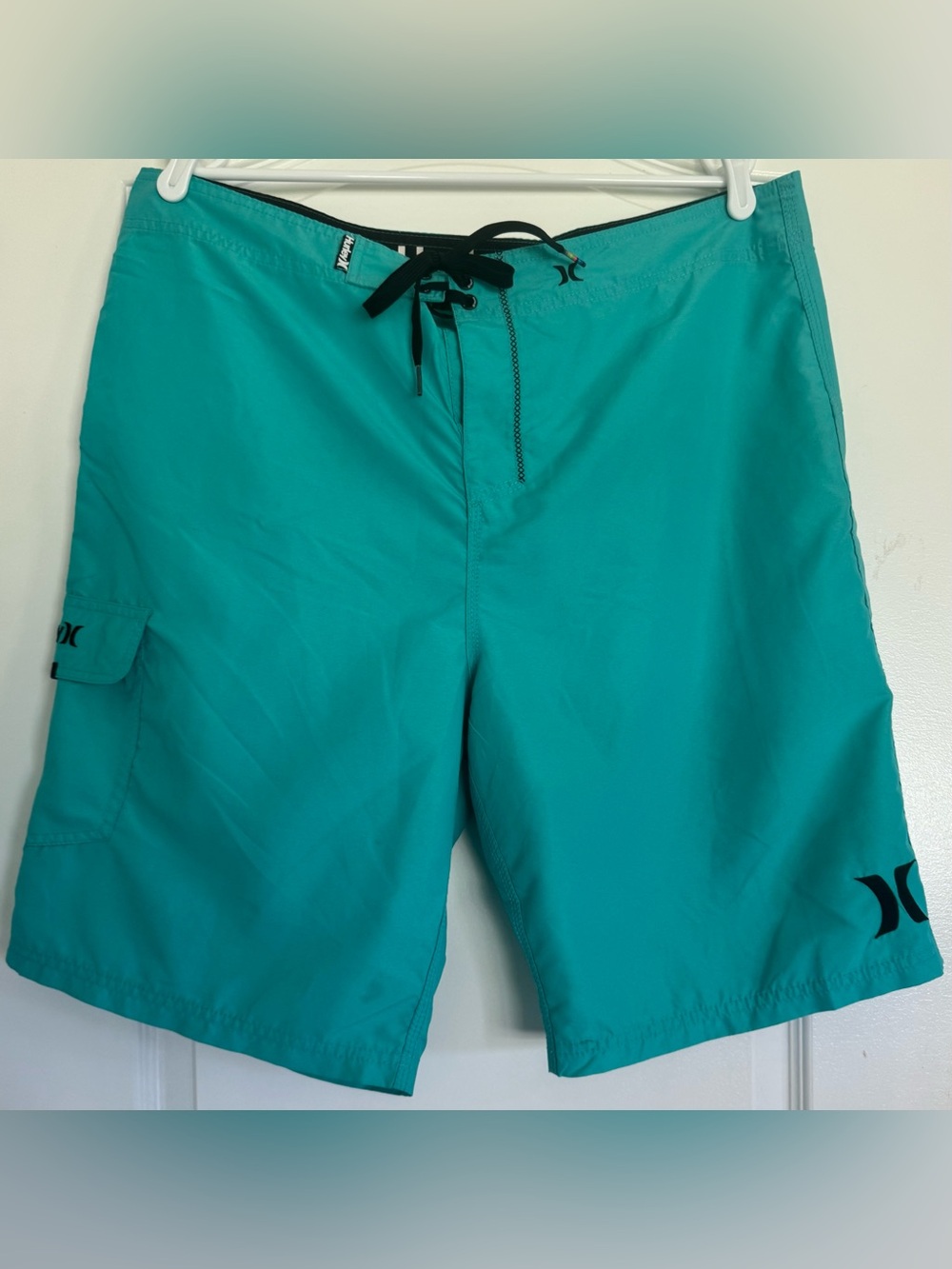 Hurley Board Shorts Mens Size 38 Turquoise Swim Surf Beach Trunks